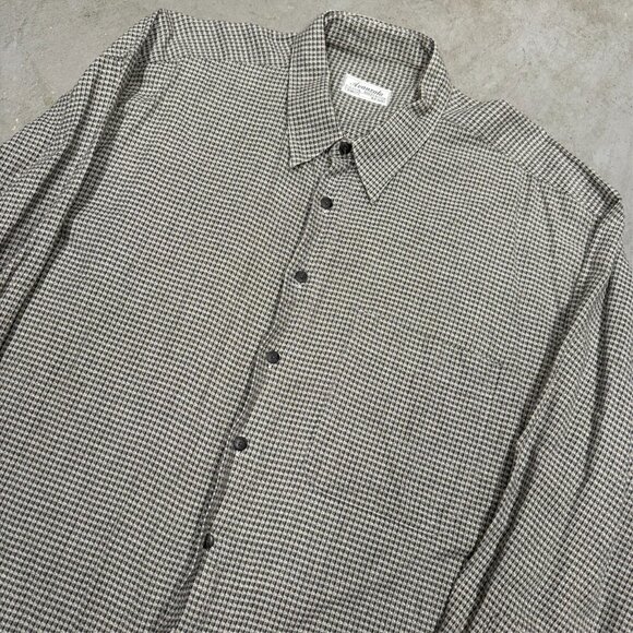 Avanlata Harry Rosen Dress Shirt Textured Cotton Viscose Long Sleeve XL - Picture 2 of 7